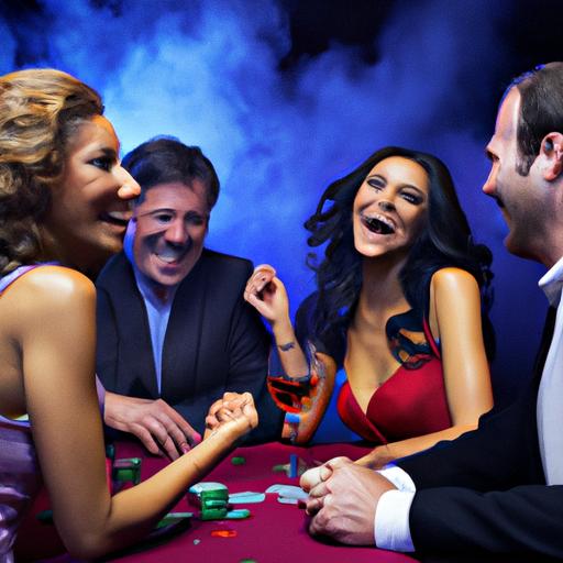 Nhóm người chơi đang tán gẫu và cười đùa trong khi chơi các trò chơi casino tại CDM368